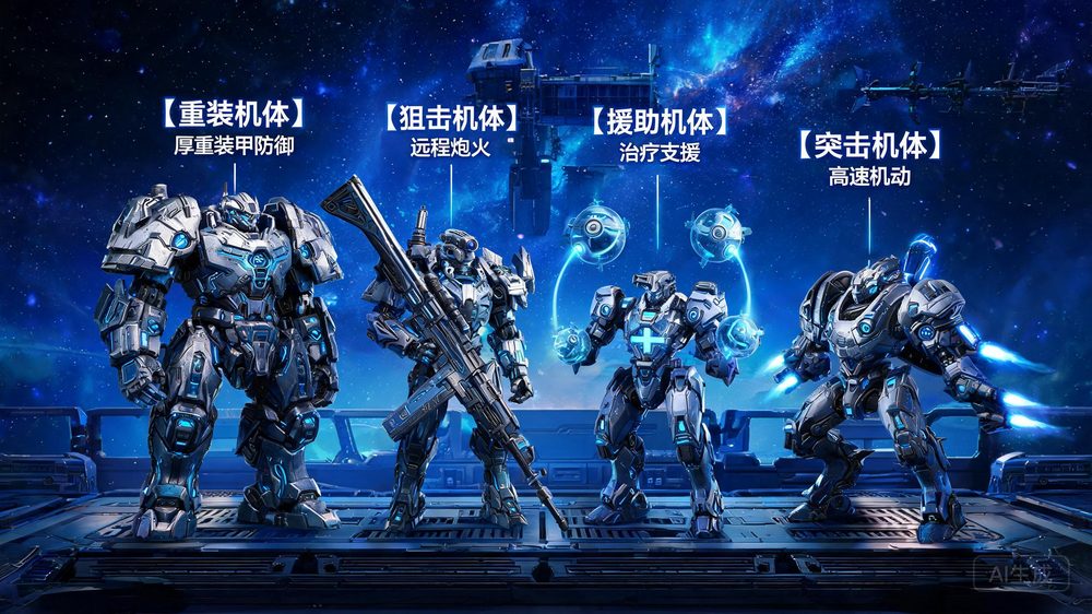 机战:钢铁巨舰 四大机体 · 定位分明